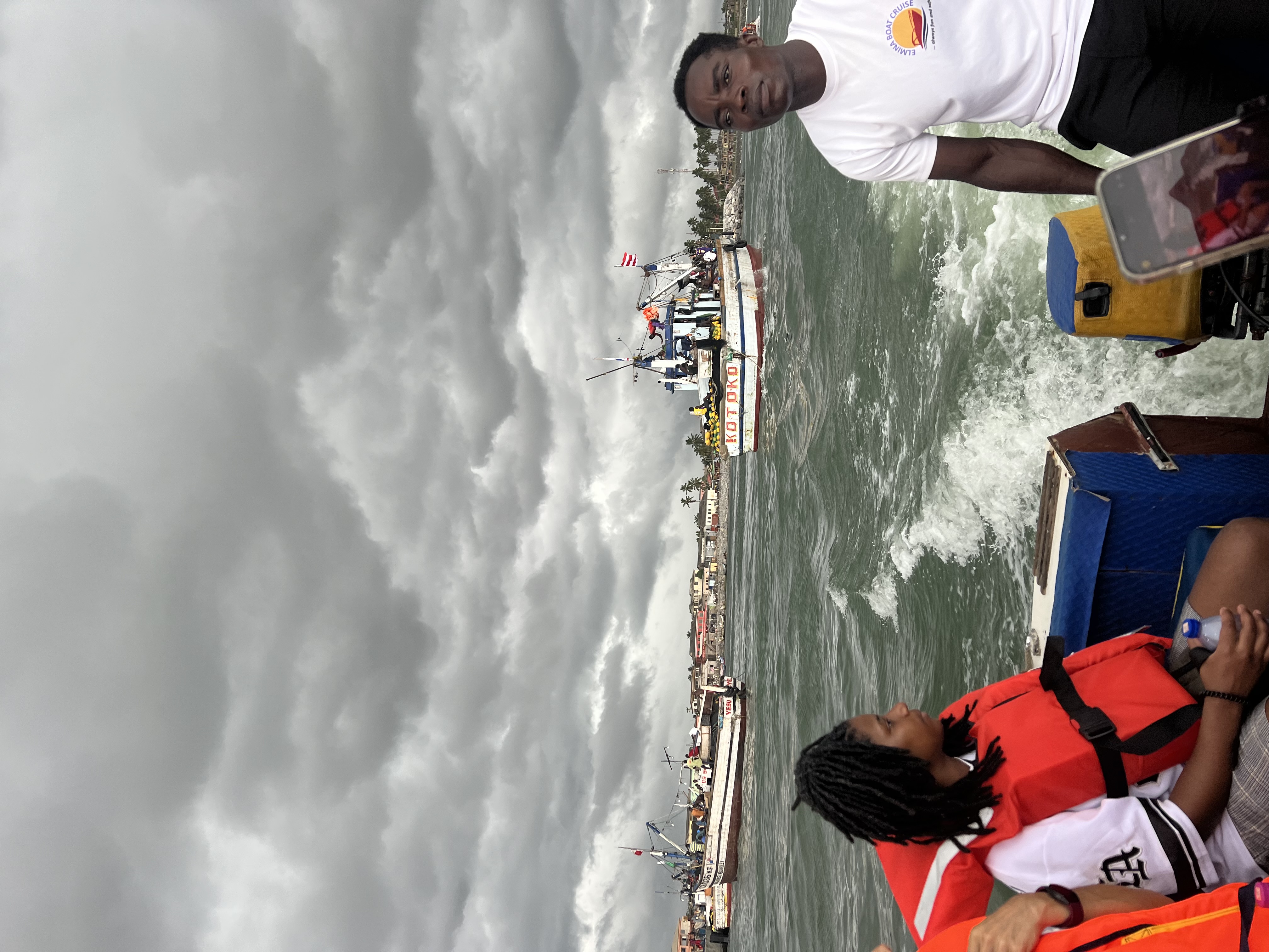 Traveler holding Ghana flag